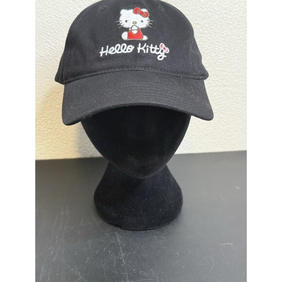 Black Embroidered Hello Kitty Tennis Kitty Hat - Picture 2 of 7